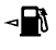 The fuel pump symbol points to the side of the