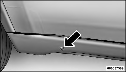 Lift Point Symbol On Sill Molding