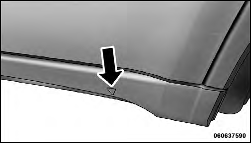 Lift Point Symbol On Sill Molding