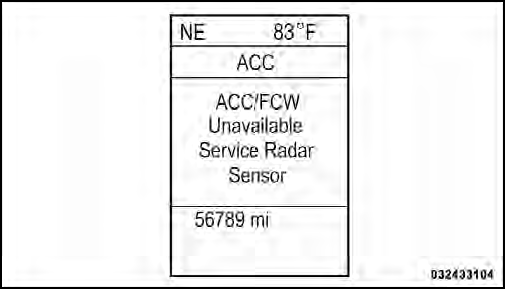 ACC/FCW Unavailable Warning