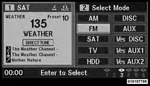 Select FM Mode On The VES Screen