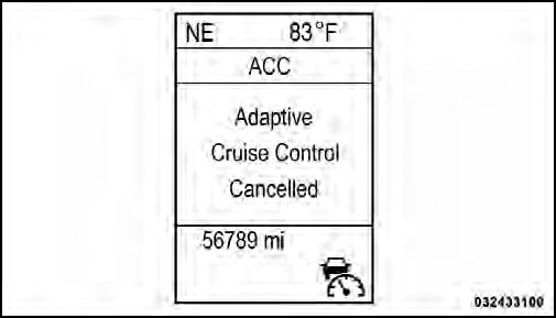 Adaptive Cruise Control Cancelled