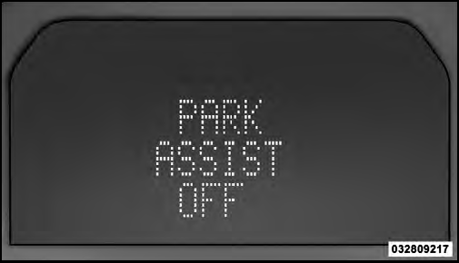 Park Assist System OFF